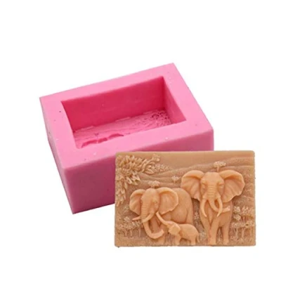 Image of 3D Elephant Silicone Cake Mold Fondant Mousse Decoration Tool Candy Chocolate Gumpaste Mould, Handmade Soap Making Molds,Cake Decorative Baking Bakeware Pan