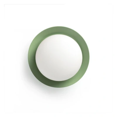 Image of May Led Green Flush Wall, Ceiling Lamp IP44