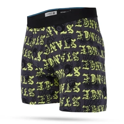 Image of Stance Webbed Boxer Briefs Black Cotton Blend Logo XL