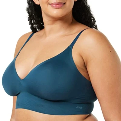 Image of Sloggi Women&#039;s Body Adapt Bralette Bra, Secret Lagoon, XS