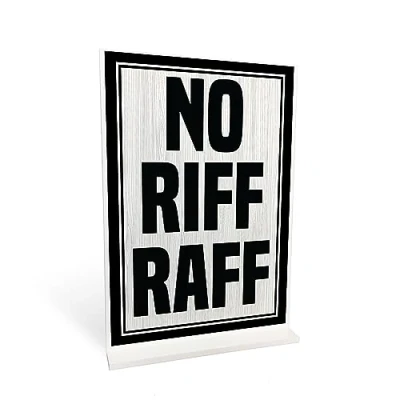 Image of Red Ocean No RIFF RAFF Standing Plaque For Home Bar Funny Pub Man Cave Shed Signs Friendship Gift Men