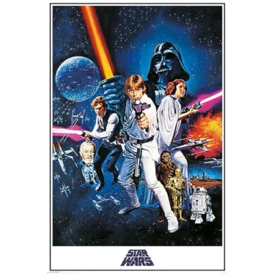 Image of Star Wars Pyramid International &quot;One Sheet A New Hope&quot; Maxi Poster, Multi Colour, 61 x 91.5 cm