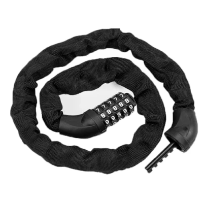 Image of Bike Locks,Heavy Duty 5 Digits Codes High Security Cycling Combination Lock,Explosion Proof Chain Lock for Bicycle,Electric Bike, Scooter,Motorcycle, Door