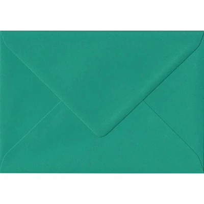 Image of Pack of 100 Teal Green 162mm x 229mm Gummed 135gsm Luxury C5 (to fit A5) Coloured Envelopes. GF Smith Colorplan Paper.