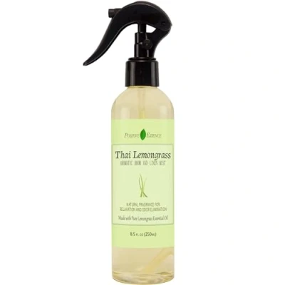 Image of Thai Lemongrass Linen and Room Spray, Natural Air Fresheners Made with Pure Essential Oil, Bathroom Freshener, Relaxing Pillow Spray Home Fragrance