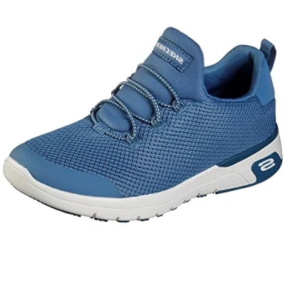 Image of Skechers Women&#039;s Marsing Waiola Health Care Professional Shoe, Blue White, 2.5 UK