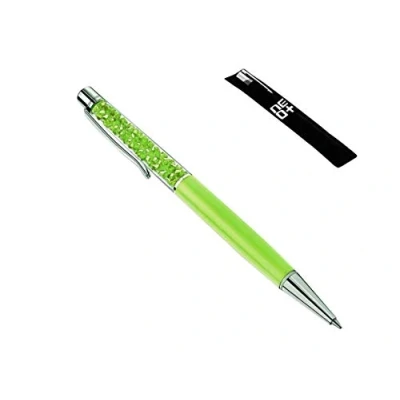 Image of NEO+ Quality Ballpoint PEN with Crystals REFILL AND POUCH INCLUDED I AM UK SELLER (LIME)