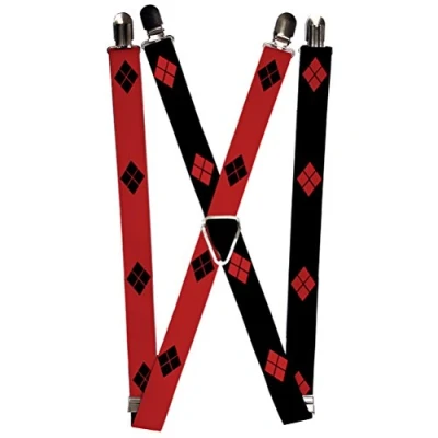 Image of Buckle Down Men&#039;s Suspender Harley Quinn, Multi, One Size