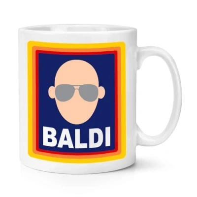 Image of Baldi 10oz Mug Cup Bald Parody Funny Grandad Dad Uncle Old Joke Rude Birthday OAP