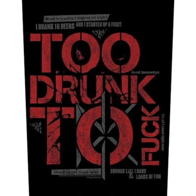 Image of Dead Kennedys Too Drunk To Fuck Patch (One Size) (Black/Red)