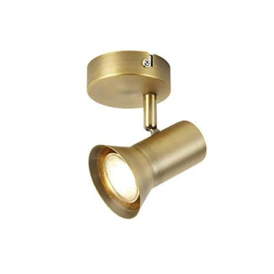Image of Qazqa Ceiling and Wall Spotlight Bronze rotatable tiltable Karin 1 Modern Suitable for LED GU10 Way Light Metal Spotway Living Room I Kitchen Bedroom