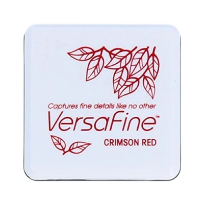 Image of Tsukineko Versafine Small Ink Pads Instant Dry Pigment Ink, Crimson Red