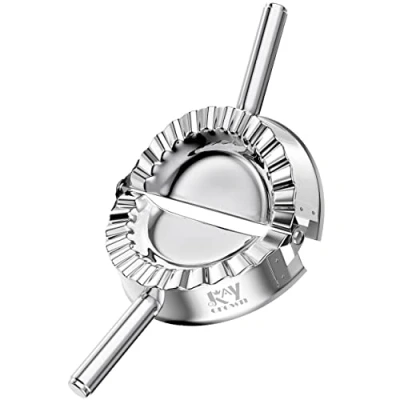 Image of KAYCROWN Stainless Steel Ravioli Mould Pierogi Dumpling Maker Wrapper Pastry Dough Cutter Kitchen Accessories (M: 4 inch)