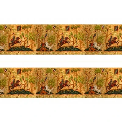 Image of Melody Jane Dolls House Miniature Print 1:12 Scale Tudor Wallpaper Frieze