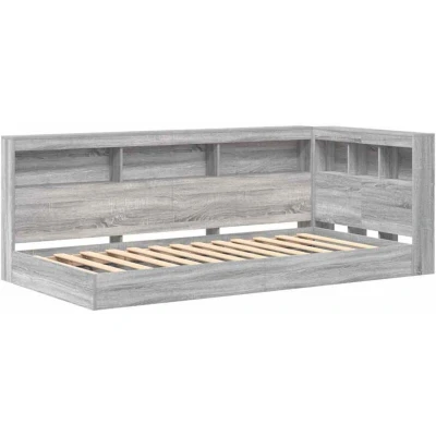 Image of vidaXL Bookcase Bed Grey Sonoma 75x190 cm Engineered Wood