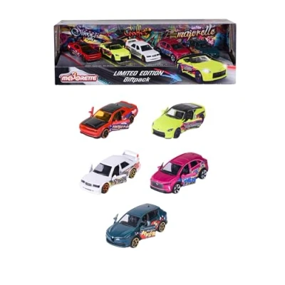 Image of Majorette Giftpack Set of 5 vehicles including 2 exclusives, Limited Edition Graffiti