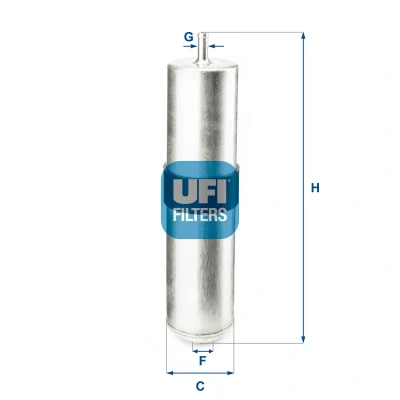 Image of 13327823413, 13328584874 Fuel Filter UFI 31.857.04 Insert 13,5mm 8mm BMW: X1, X3, 3 Saloon