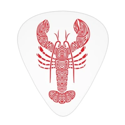 Image of Yifhdes Tribal Maine Lobster Guitar Picks 12 Pack For Acoustic Accessories 3 Thickness Plectrums 0.46mm/0.71mm/0.96mm Players