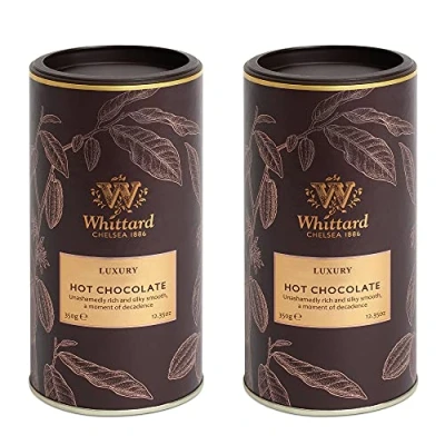 Image of Whittard of Chelsea Luxury Hot Chocolate Gift Set for Men &amp; Women Suitable Vegans Vegetarians Works Well With Velvetiser 2 Pack
