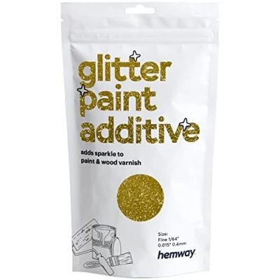 Image of Glitter Paint for Walls Gold Additive Emulsion Latex Acrylic Sparkles Fine Interior Painting 100g / 3.5oz