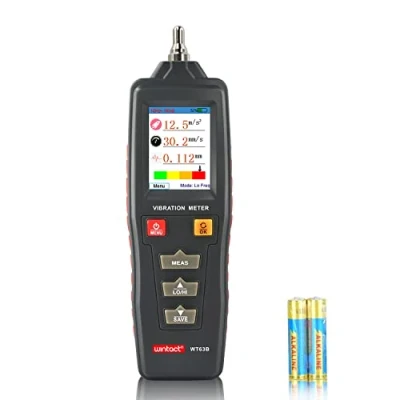 Image of Wintact Handheld Digital Mechanical Vibration Meter, 0.01 199.9mm/s, Analyzer Tester Gauge, Acceleration, Velocity, Displacement Measurement for HVAC, Motors, Engines, Generator