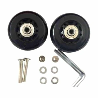 Image of Pair of Luggage Suitcase Replacement Wheels Repair Axles Deluxe Kit (45x19mm)