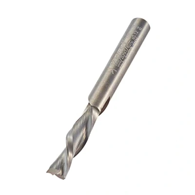 Image of Trend Professional Spiral Down Cut Router Cutter, 1/4 Inch Shank, 6.35mm Diameter &amp; 25mm Length, Solid Tungsten Carbide, S55/2LHX14STC