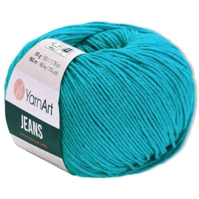 Image of Frida&#039;s Wollhaus YarnArt 50 g Jeans Knitting Crochet Amigurumi Baby Wool Pastel Colours 63 (55 Turquoise)