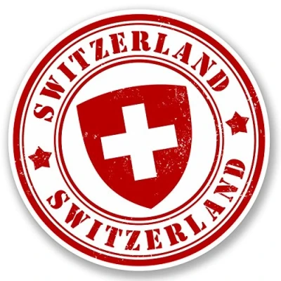 Image of 2 x Switzerland Vinyl Sticker Decal Luggage Travel iPad Laptop Tag Label #5392 (10cm 10cm)