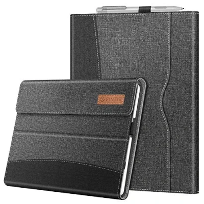 Image of FINTIE Case Compatible with Microsoft Surface Go 4 (2023) / 3 (2021) 2 (2020) 2018, Multi Angle Portfolio Cover w/Pocket, Fit Kickstand &amp; Keyboard, Grey