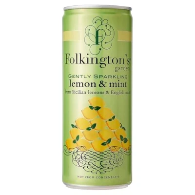 Image of Folkingtons Gently Sparkling Lemon &amp; Mint Presse 12 x 250ml cans