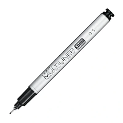 Image of COPIC Multiliner SP Black Pigment Ink Marker 0,5mm, For Art &amp; Crafts, Colouring, Graphics, Highlighter, Design, Anime, Professional Beginners, Supplies Colouring Books