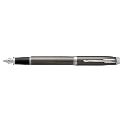Image of Parker Jotter XL Ballpoint Pen Richmond Matte Black Chrome Trim Medium Point Blue Ink Gift Box