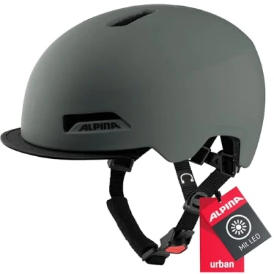 Image of ALPINA Unisex Adult, BROOKLYN cycling helmet, coffee grey matt, 57 61 cm