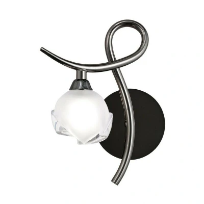 Image of Fragma Wall Lamp Left Switched 1 Light G9, Black Chrome