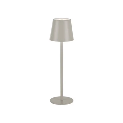 Image of JUST LIGHT. Euria LED table lamp, grey beige iron IP54
