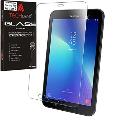 Image of TECHGEAR Glass Edition Screen Protector Designed For Samsung Galaxy Tab Active 2 8.0&quot; (SM T390 / SM T395), Tempered [9H Toughness] [HD Clarity] [Scratch Resistant] [No Bubble]