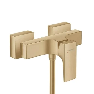 Image of hansgrohe Metropol 32560990 Shower Mixer Tap Surface Mounted with Lever Handle Polished Gold Optic