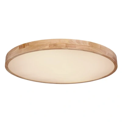 Image of Globo Rainer LED ceiling lamp, Ø 80 cm, wood effect, metal, CCT