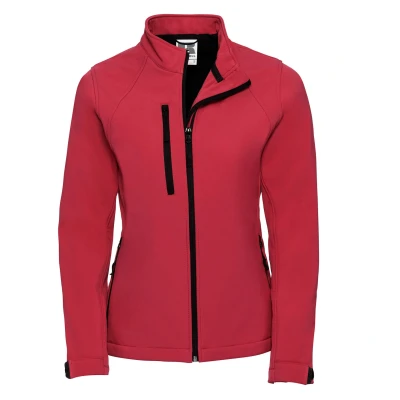 Image of Russell Athletic Womens/Ladies Soft Shell Jacket (Classic Red) Size Large