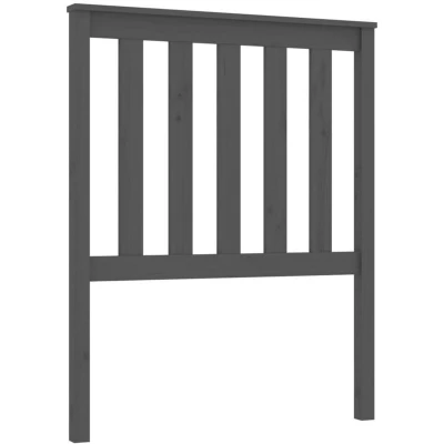 Image of vidaXL Bed Headboard Grey 81x6x101 cm Solid Wood Pine