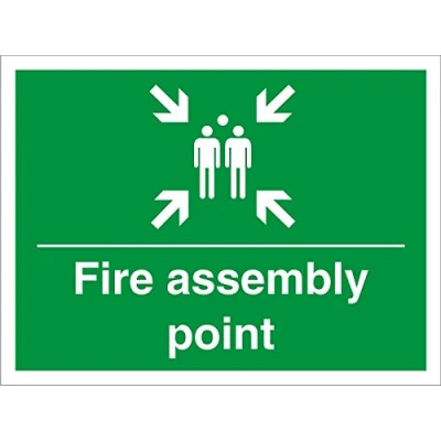 Image of Seco Fire Assembly Point Sign, 400mm x 300mm 4mm Fluted Board