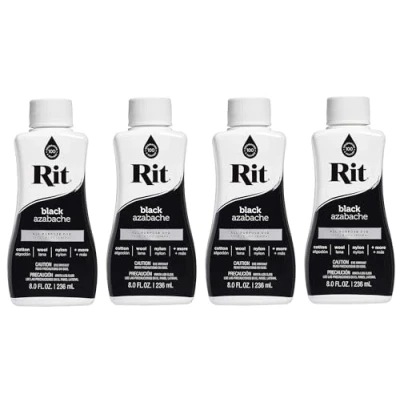 Image of Rit All Purpose Liquid Dye, 8 Ounce, Black (Fоur Paсk)