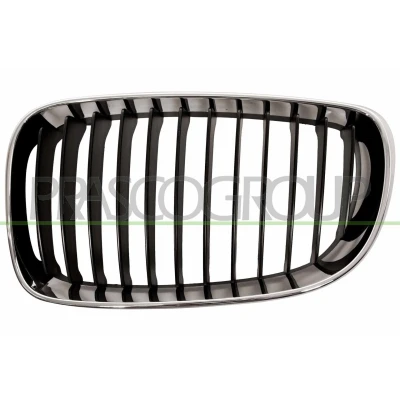 Image of 51137166439 Radiator Grill BLIC 6502 07 0085991PQ Left Front chrome, black BMW: 1 Coupe, Hatchback, Hatchback