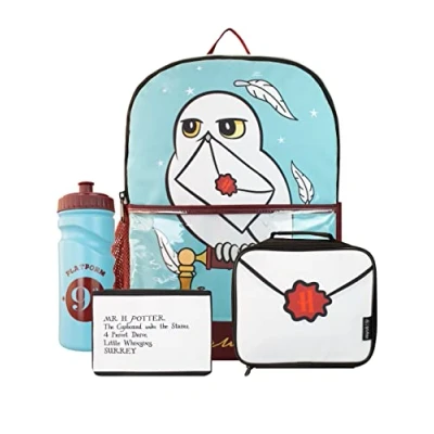 Image of Harry Potter Kids Backpack and Lunchbag Set Blue