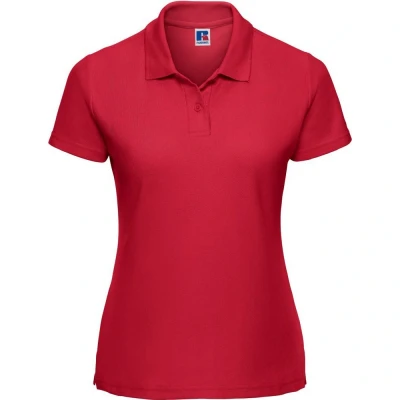 Image of Russell Athletic Womens/Ladies Classic Plain Polycotton Polo Shirt (Classic Red) Size 12 UK