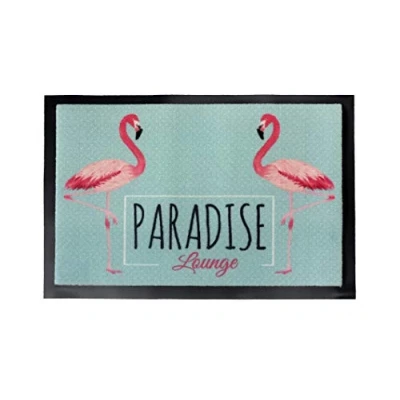 Image of Carpido Doormat Interior Dirt Trapper Mat Non Slip Entrance Washable 40 x 60 cm Flamingo Design Suitable