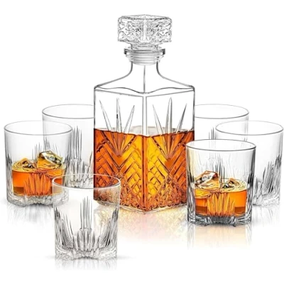 Image of Bormioli Rocco Selecta 7 Piece Whiskey Gift Set, Standard Packaging