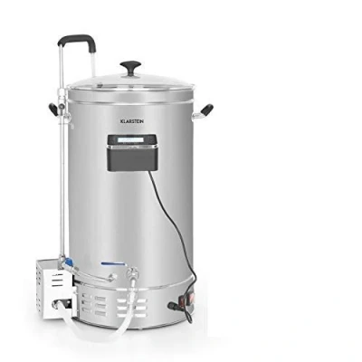 Image of Klarstein Brauheld Pro Mash Kettle Beer Brewing System, Power: 100 2500 W, MemoryBrew: 11 Programmable Steps, Timer: 1 99 min, Temperature 30 C, Stainless Steel Silver, 35 litres