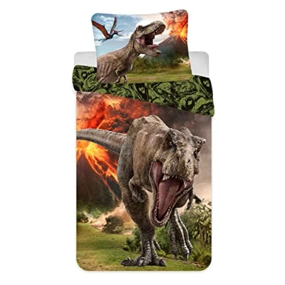 Image of Jurassic World Volcano Dinosaur Bed Linen 140 x 200 cm + 70 90